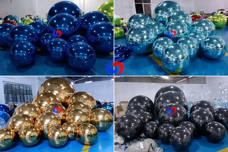 air compressor filled Wonderful Diameter 1 meter,1.5 meter 1.8 meter big inflated mirror balls for advertising