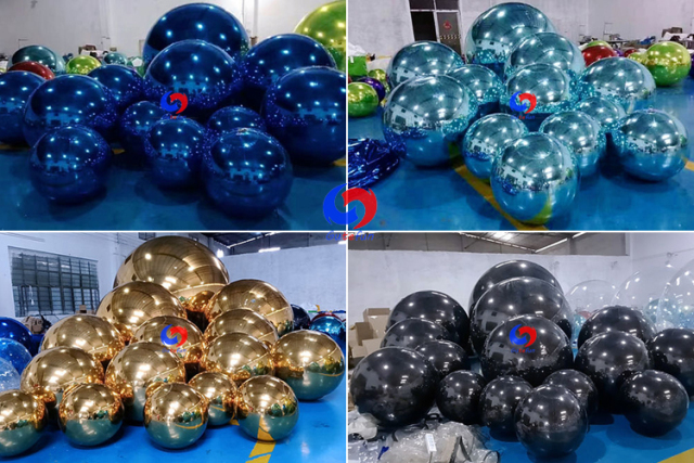 air compressor filled Wonderful Diameter 1 meter,1.5 meter 1.8 meter big inflated mirror balls for advertising