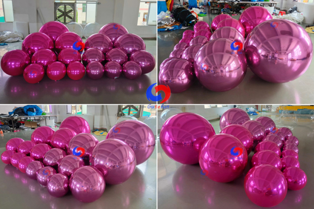 air compressor filled Wonderful Diameter 1 meter,1.5 meter 1.8 meter big inflated mirror balls for advertising