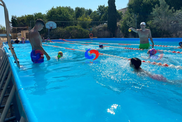 25m bestway/Intex rectangular steel metal framed self supporting pro max above ground swimming pools for swim lessons