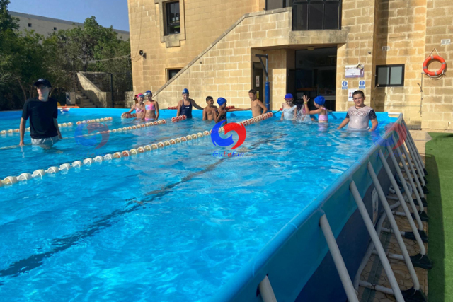 25m bestway/Intex rectangular steel metal framed self supporting pro max above ground swimming pools for swim lessons