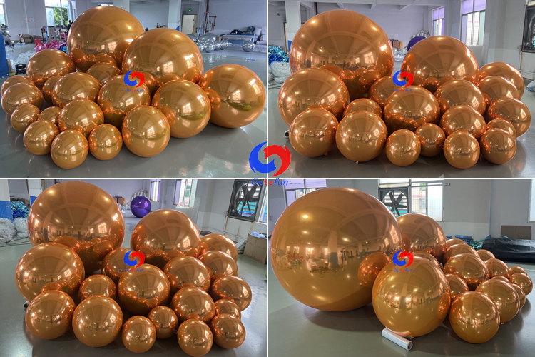 durable mylar outer shell Inflatable chrome ball BIG Shiny Balls perfect addition to any celebration corporate event