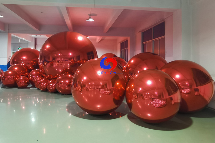Manufacturer Red Giant Inflatable Mirror ball Large PVC Inflatable Mirror Ball Sphere Inflatable Mirror Balloon for sale