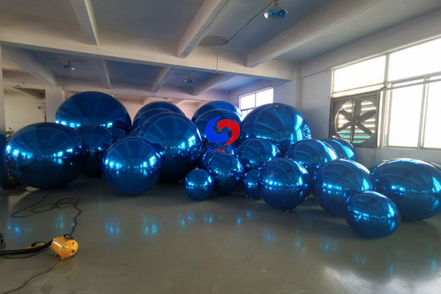 birthday christening decor balloons Navy blue color giant mirror ...