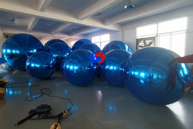 birthday christening decor balloons Navy blue color giant mirror ...