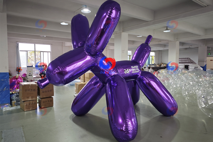 Special Design Customized Advertising Big Shiny Mirror Dog Mirror Bear Shaped Inflatable Carton Model
