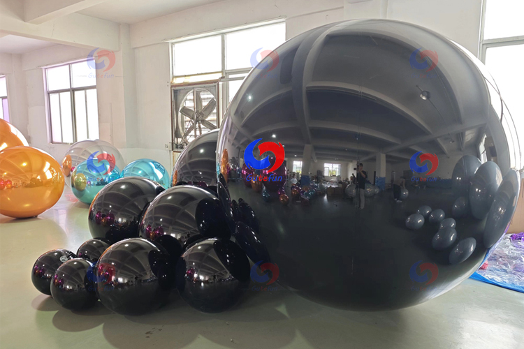 Customized wedding garlands backdrop decor new giant black helium balloons ceiling decoration disco shining balls/Spheres