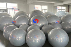 Stunning party events balloon backdrop decoration new giant pearl white big shiny inflatable mirror balls/decor spheres