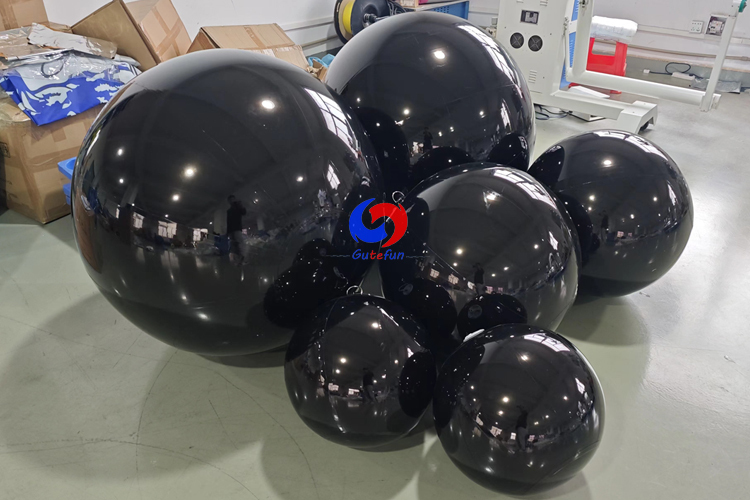 40cm (1.3ft) 60cm (2ft) 90cm (3.0ft) giant black mirror balloons/spheres big shiny solid black inflatable shiny balls
