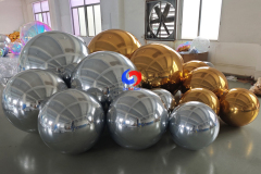 0.6, 0.8, 1,1.2 ,1.5m giant decor inflatable shiny mirror balls big size silver gold chrome balloon with pump blow up