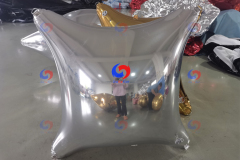easy setup indoor outdoor use durable and reusable big shiny Silver Gold stunning Mirror Quadrangle Star for decor