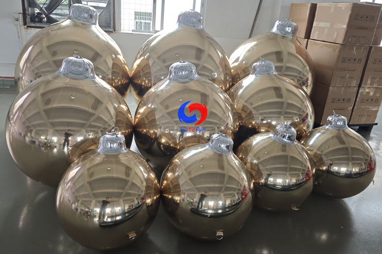 Red/ Gold / Silver /Dark Green /Blue / Pink / Bubble iridescent Big Shiny Inflatable Ornaments for Xmas holiday decor