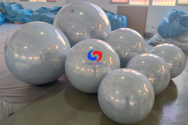 Bespoke Luxury Birthday celebrations White Balloons Backdrop Giant Metallic Spheres Snow White Big Shiny Balls