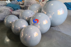 Bespoke Luxury Birthday celebrations White Balloons Backdrop Giant Metallic Spheres Snow White Big Shiny Balls