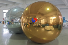 DIY Party Event Planning Backdrops Giant 250 cm Diameter Silver Mirror Balls 2.5m Gold Shiny Mirror Balls
