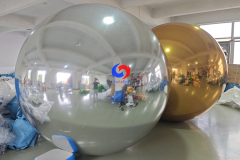 DIY Party Event Planning Backdrops Giant 250 cm Diameter Silver Mirror Balls 2.5m Gold Shiny Mirror Balls