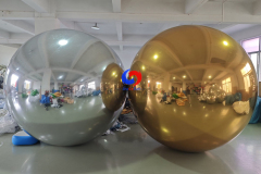DIY Party Event Planning Backdrops Giant 250 cm Diameter Silver Mirror Balls 2.5m Gold Shiny Mirror Balls