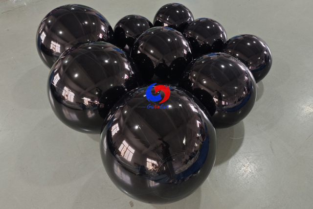 Luxe Big Shiny Black Inflatable Mirror Balls for Milestone Celebration Birthday Party Events Backdrops Decoration