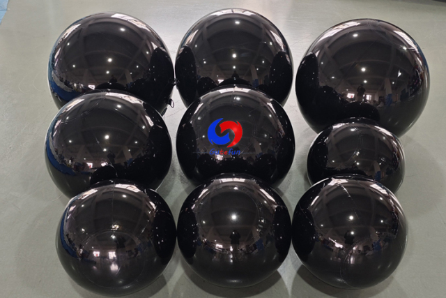 Luxe Big Shiny Black Inflatable Mirror Balls for Milestone Celebration Birthday Party Events Backdrops Decoration