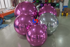 Giant pink Big Shining Inflatable Mirror Balls for Company Milestone Celebration Birthday Party Events Decoration