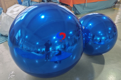 Create unforgettable moments milestone celebration event decor giant blue inflatable shiny mirror balls for sale