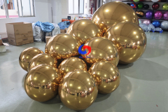Giant Gold big shiny inflatable metallic spheres for decorations