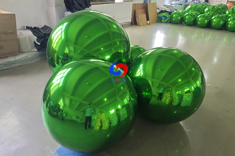 Dark green shiny balls