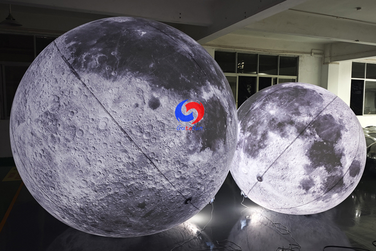 Giant 2m / 3m moon planet / Large inflatable moon model with light