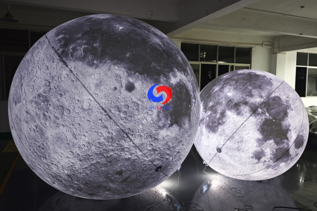 Giant 2m / 3m moon planet / Large inflatable moon model with light
