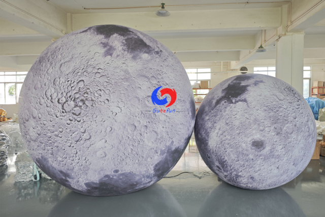 Giant 2m / 3m moon planet / Large inflatable moon model with light