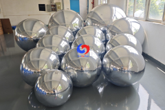 Giant silver shiny balls / large silver inflatable mirror chrome
