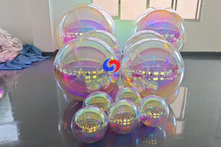 Luxury decor reusable iridescent / pearl shiny balls