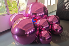 So beautiful pink shiny balls for any commercial party events decorations