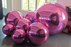So beautiful pink shiny balls for any commercial party events decorations