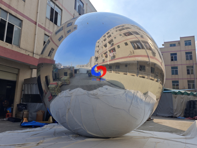 World largest 20ft / 6.0m Giant silver big shiny inflatable mirror balls /balloons