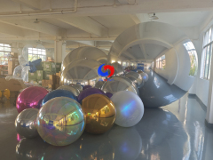 Large commercial party events decorations Big shiny Giant Silver / Purple / Blue / Pink / Gold balls for sale
