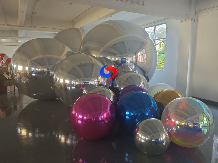 Large commercial party events decorations Big shiny Giant Silver / Purple / Blue / Pink / Gold balls for sale