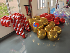 Luxury Christmas party events holiday decor Reusable Giant Gold + Red + Candy canes bundles