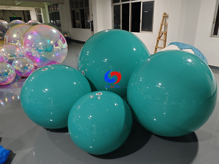 Eye-catching Custom giant dark green balls inflatable balloons for large party events backdrop decorations