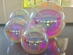 Luxury commercial party events birthday decor reusable iridescent / pearl shiny balls for sale