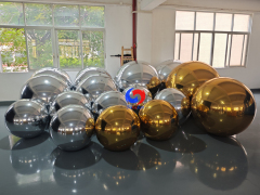 Luxury decor Reusable Giant Gold + silver big shiny balls bundles