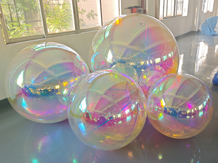 Luxury commercial party events birthday decor reusable iridescent / pearl shiny balls for sale