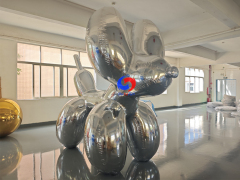 Custom giant silver dog , large inflatable dog model