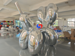 Custom giant silver dog , large inflatable dog model