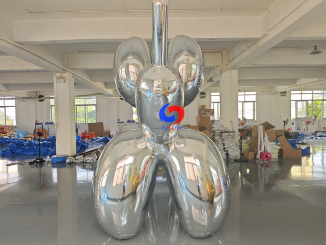Custom giant silver dog , large inflatable dog model