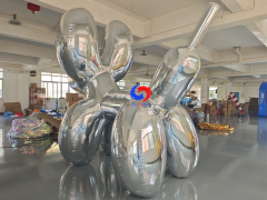 Custom giant silver dog , large inflatable dog model