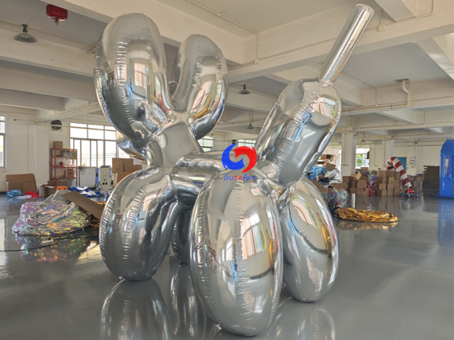 Custom giant silver dog , large inflatable dog model