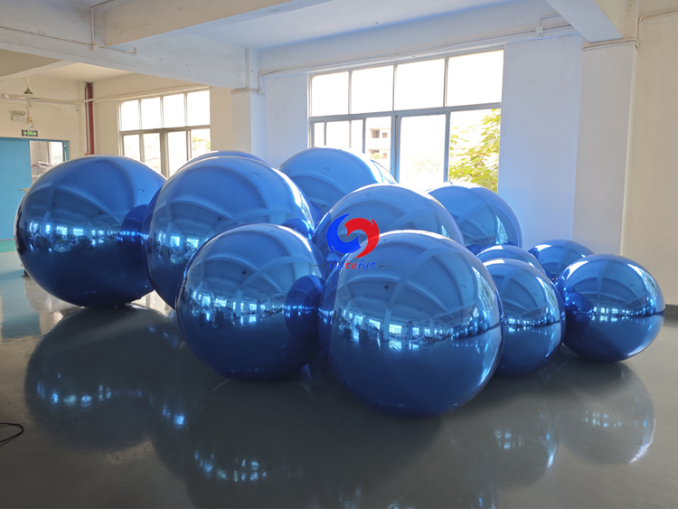 Peacock Blue big shiny balls for unique Christmas party birthday events backdrop decorations