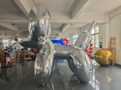 Custom giant silver dog , large inflatable dog model