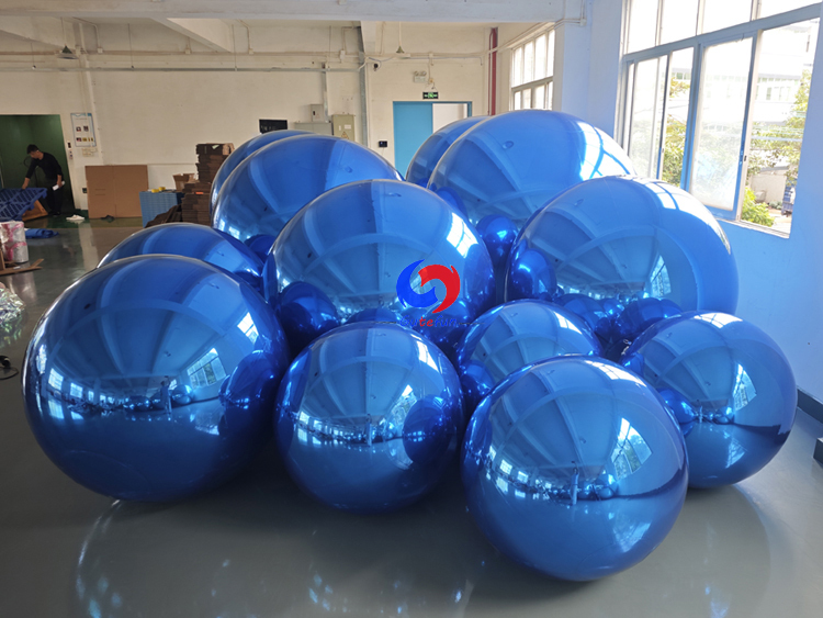 Peacock Blue big shiny balls for unique Christmas party birthday events backdrop decorations